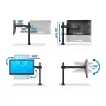 Support Z011 ergonomie espace travail organisé