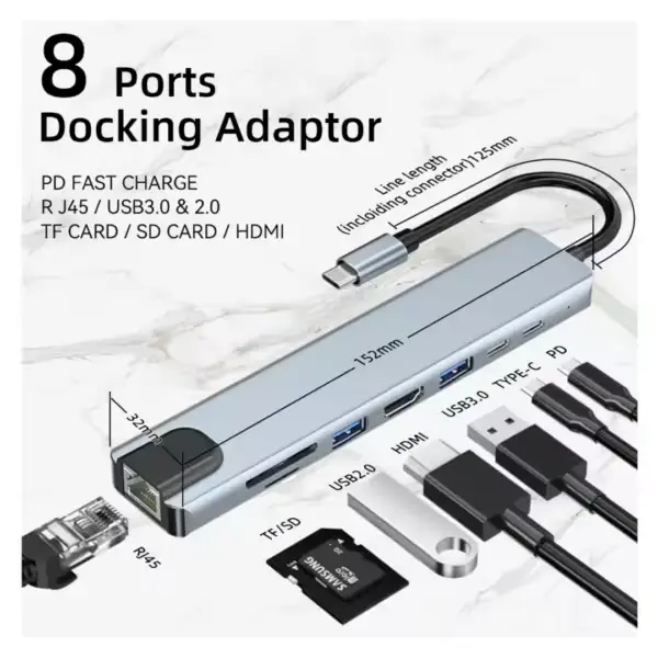 station accueil usb c avec usb 3.0 usb 2.0 sd tf
