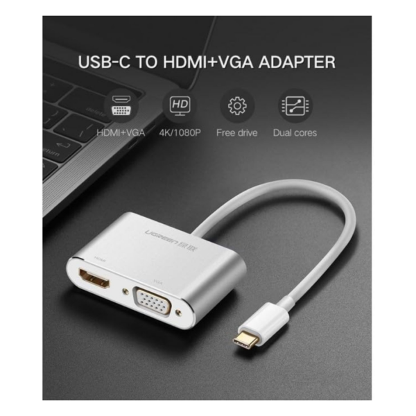 adaptateur vidéo ugreen usb c hdmi vga 4k