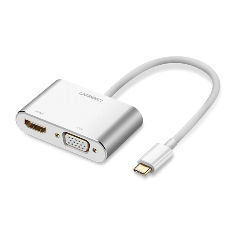 ugreen usb type c vers hdmi vga blanc 30843