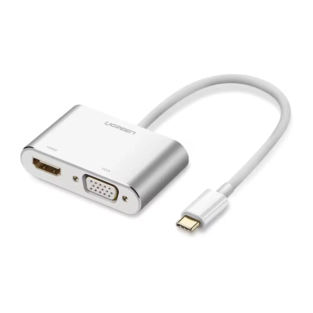 ugreen usb type c vers hdmi vga blanc 30843