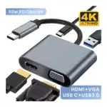 adaptateur 4 en 1 usb type c vers hdmi 4k