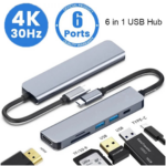 hub usb c 6 ports hdmi ultra hd compact