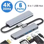 hub usb c 6 ports hdmi ultra hd compact