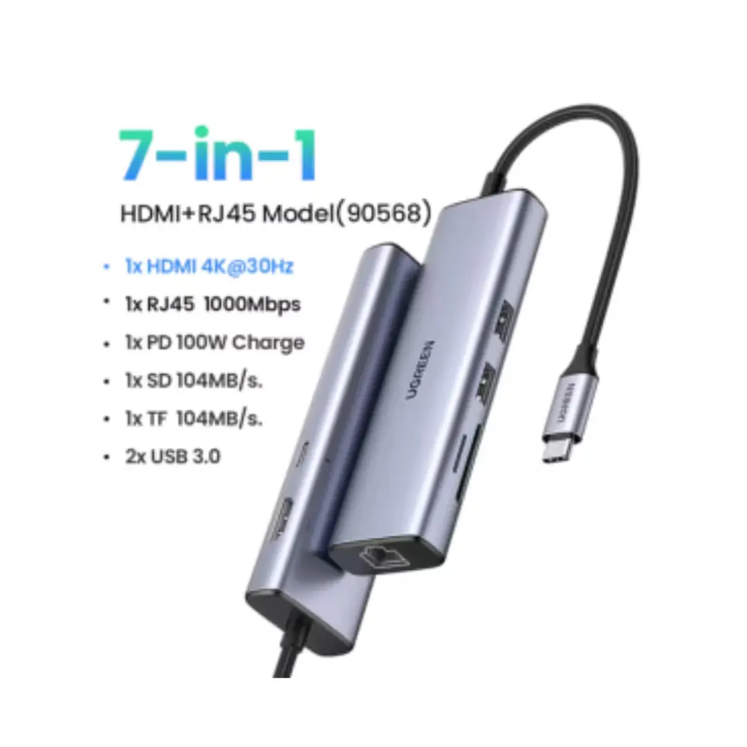 ugreen usb c 7 en 1 pd 100w 90568