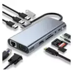 hub usb type c 11 en 1 hdmi 4k rj45
