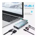 hub usb c 11 ports power delivery compact