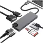 adaptateur multifonction usb c vers hdtv hub 8 en 1