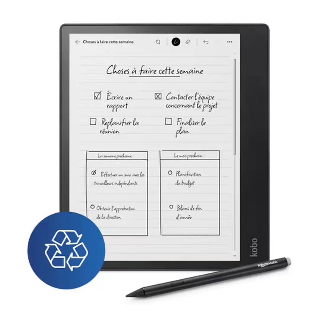 Kobo Elipsa 2E 10.3 E-Ink lecture confortable
