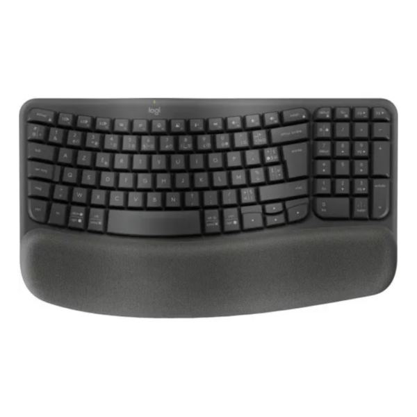 logitech wave keys clavier ergonomique azerty bluetooth repose poignets