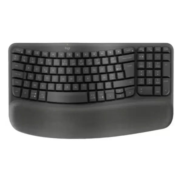 logitech wave keys clavier ergonomique azerty bluetooth repose poignets