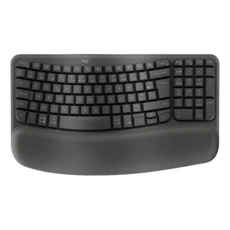 logitech wave keys clavier ergonomique azerty bluetooth repose poignets