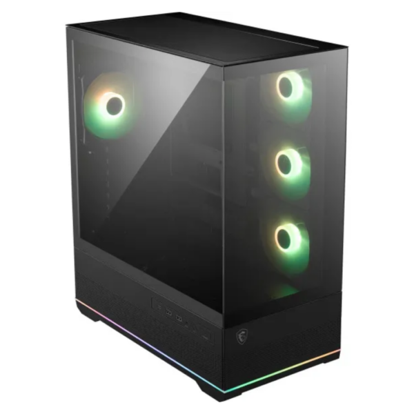 case gaming panoramique RGB MSI moderne