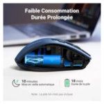 souris ergonomique silencieuse 2.4 GHz