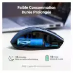 souris ergonomique silencieuse 2.4 GHz