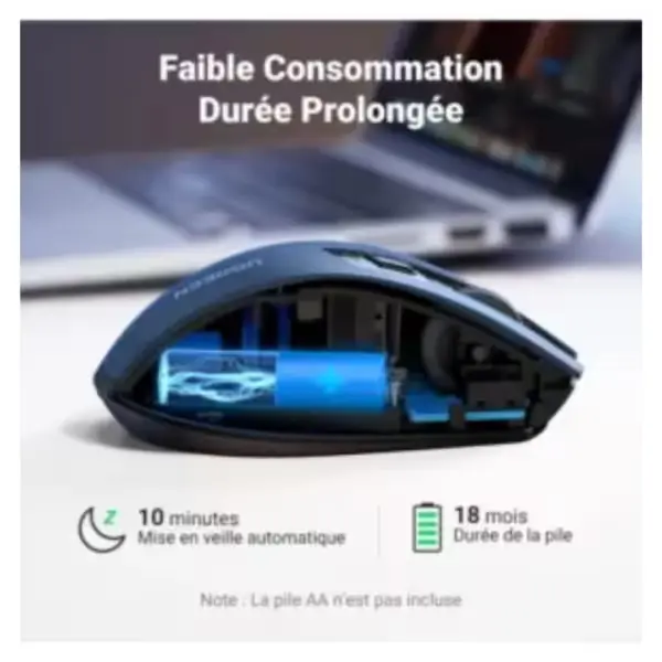 souris ergonomique silencieuse 2.4 GHz