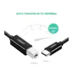 câble USB imprimante bureau stable et rapide