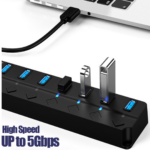 concentrateur USB 7 ports avec câble