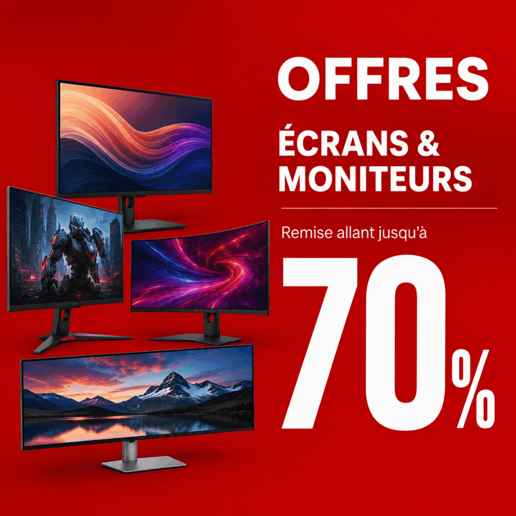 ÉCRANS & MONITEURS - Jusqu’à 70%